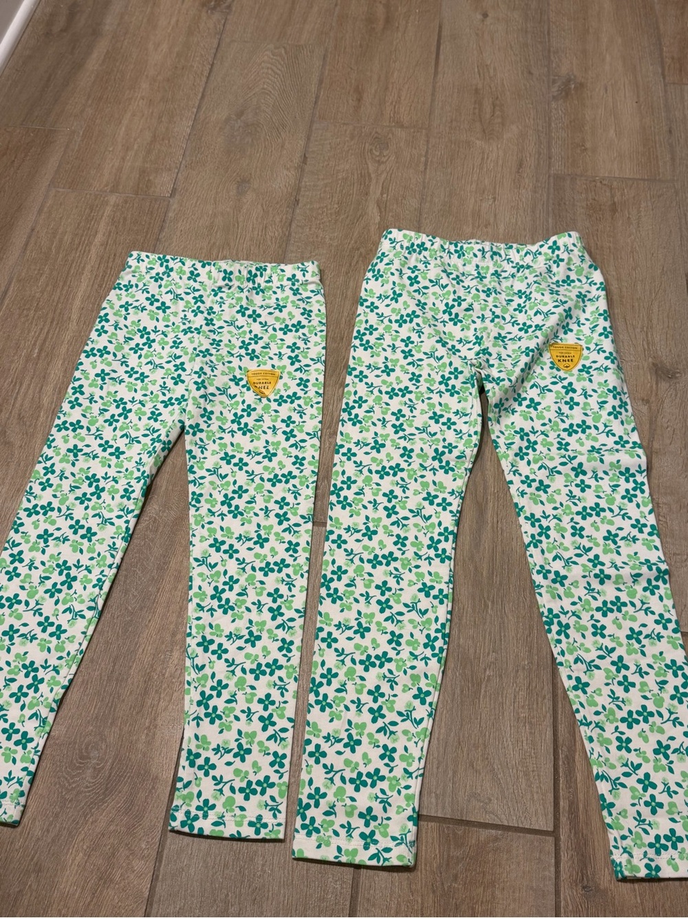 Cat and Jack Green Floral Leggings - St Patrick’s Day colors. Sizes 4/5 and 6/7